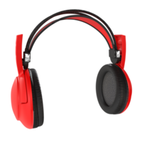 headphones red isolated on transparent png