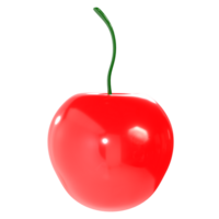 ein rot Kirsche auf ein transparent Hintergrund png