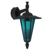 un negro y azul lámpara en un transparente antecedentes png
