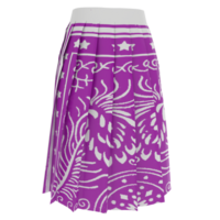 a purple skirt with a white and purple design png