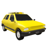 amarelo Táxi carro em transparente fundo png