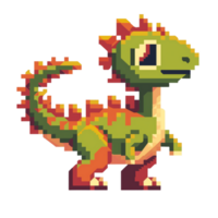 cartone animato personaggio dinosauro pixel arte stile png