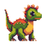 dessin animé personnage dinosaure pixel art style png