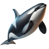 AI generated Orca Silhouette - Majestic Marine Predator Amid Transparency png