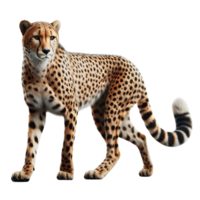 AI generated Stealthy Cheetah Silhouette - Striking Pose in Transparent Frame png