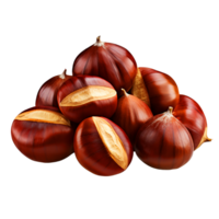 AI generated A Bunch Of Delicious Original Chestnuts png