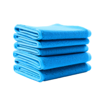 AI generated Stack of blue towels png