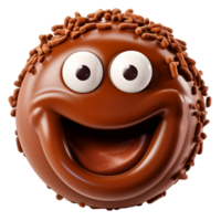 ai généré 3d marrant dessin animé de une Donut png