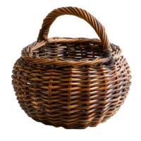 AI generated Handmade Basket Woven with Natural Fibers for Rustic Home Decor png