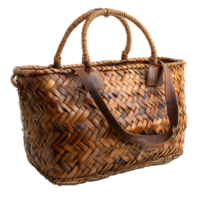 AI generated Handmade Woven Bag Reveals Traditional Weaving Techniques and Eco Friendly Design png