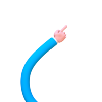 3d söt lång hand pinter png