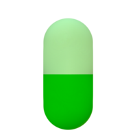 3d green herbal pile capsule isolated icon png