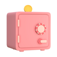 3d süß Rosa Speichern Geld Box Symbol png