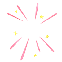 3d cute pink confetti pop png