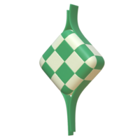 Representación 3d del icono de comida islámica ketupat png