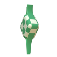 Representación 3d del icono de comida islámica ketupat png