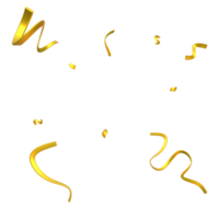 3d golden confetti pop png