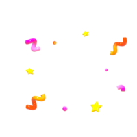 3d mignonne confettis explosion pop texte effet png