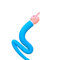 3d söt lång hand pinter png