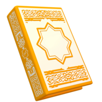 3d rendering ramadan icon concept. 3d illustration al quran icon png