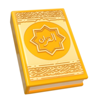 3d renderen Ramadan icoon concept. 3d illustratie al koran icoon png