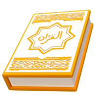 3d tolkning ramadan ikon begrepp. 3d illustration al quran ikon png