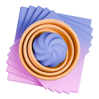 abstract shape 3d icon illustration png