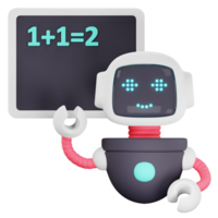 robô 3d ícone ilustração png