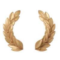 3D laurel wreath frame certificate depicting an award, achievement, heraldry png