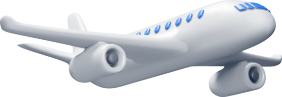 3d vit realistisk flygplan png