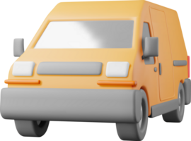 3D Delivery Van Car png