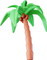 3d palma tropico pianta giungla albero png