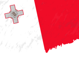 estilo grunge bandera de Malta. png