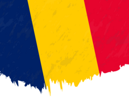 Grunge-style flag of Chad. png