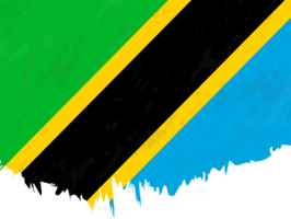 Grunge-style flag of Tanzania. png