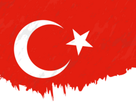 Grunge-style flag of Turkey. png