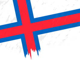 Grunge-style flag of Faroe Islands. png