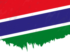 estilo grunge bandera de Gambia. png