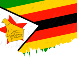 grunge-stil flagga av zimbabwe. png