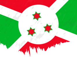 Grunge-Stil Flagge von Burundi. png