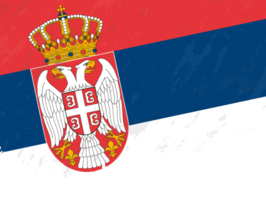 Grunge-style flag of Serbia. png