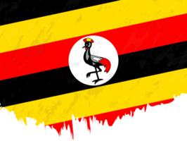 Grunge-Stil Flagge von Uganda. png