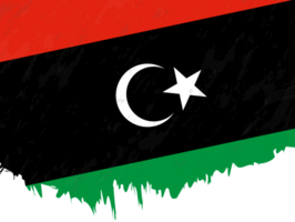 estilo grunge bandera de Libia. png