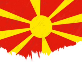 Grunge-Stil Flagge von Mazedonien. png