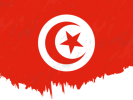 grunge-stil flagga av tunisien. png