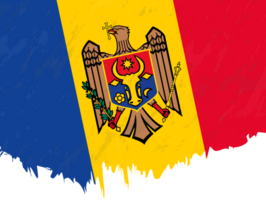 grunge-stijl vlag van Moldavië. png
