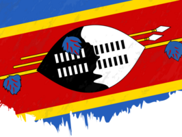 Grunge-style flag of Swaziland. png