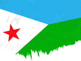 Grunge-style flag of Djibouti. png