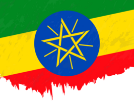 in stile grunge bandiera di Etiopia. png