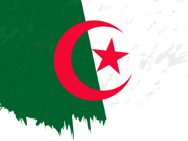 grunge-stil flagga av Algeriet. png